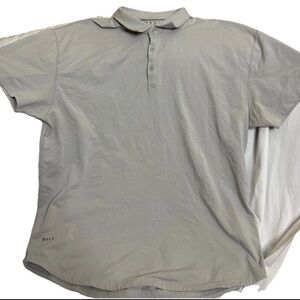 BYLT Polo Shirt Mens 2xL Gray Premium Basics Essential Short Sleeve Golf Stretch